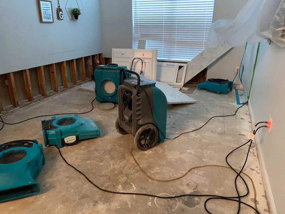 Dehumidifier in flood-cut room for Water Extraction & Removal in Cusseta-Chattahoochee County